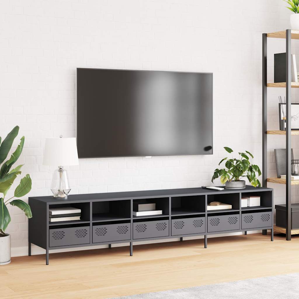 Dulap TV, antracit, 202x39x43,5 cm, oțel laminat la rece GartenMobel Dekor