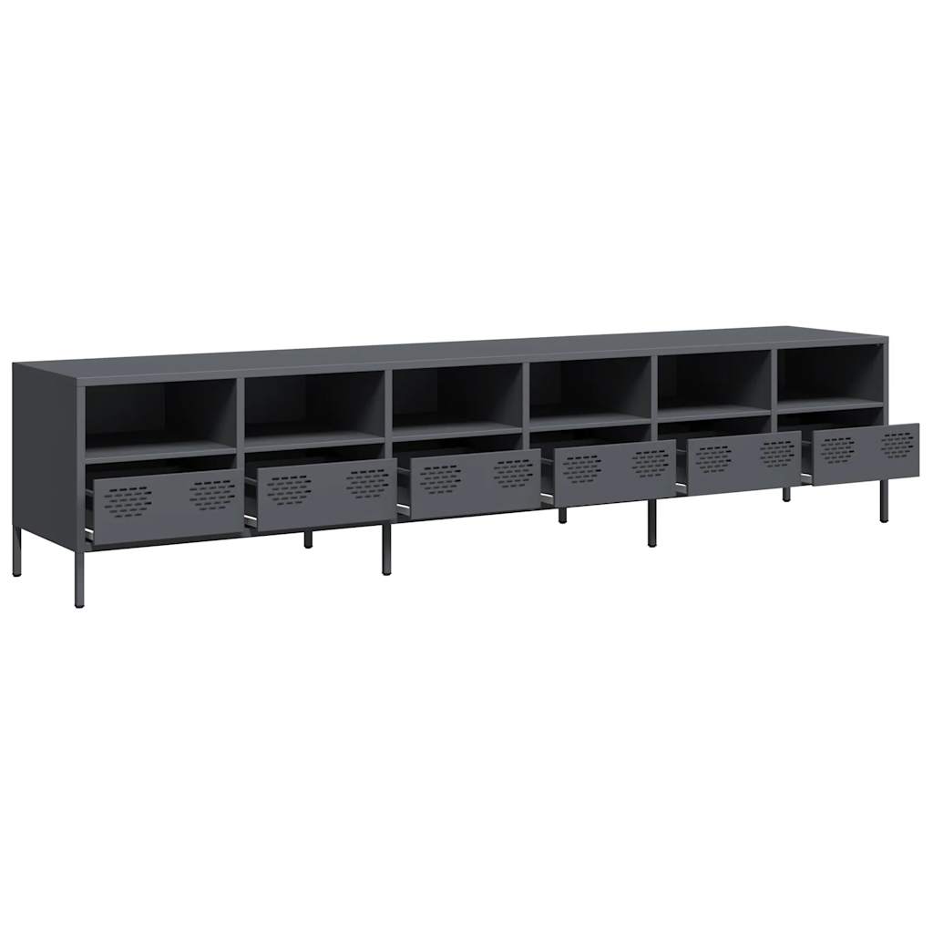 Dulap TV, antracit, 202x39x43,5 cm, oțel laminat la rece GartenMobel Dekor