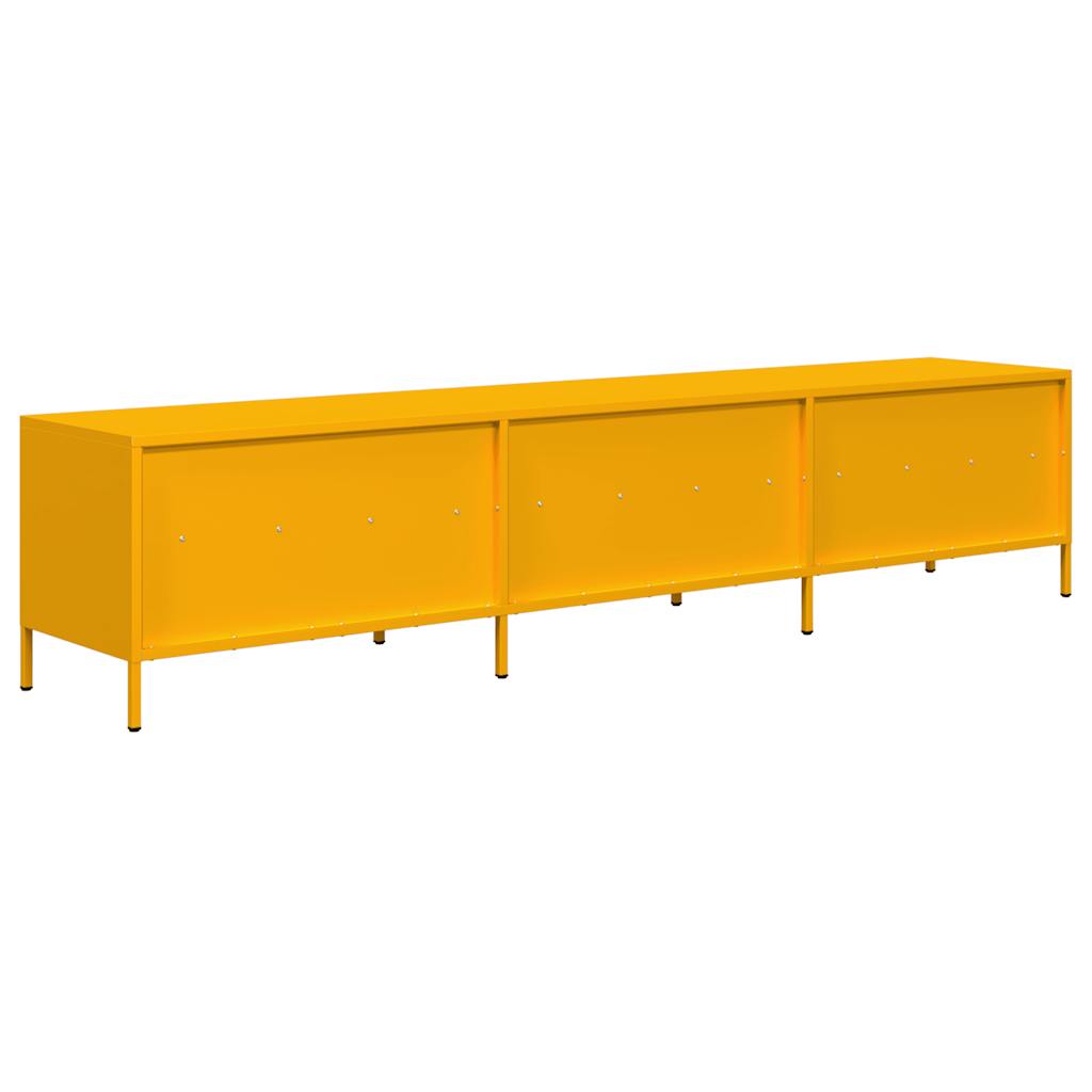 Dulap TV, galben muștar, 202x39x43,5 cm, oțel laminat la rece GartenMobel Dekor