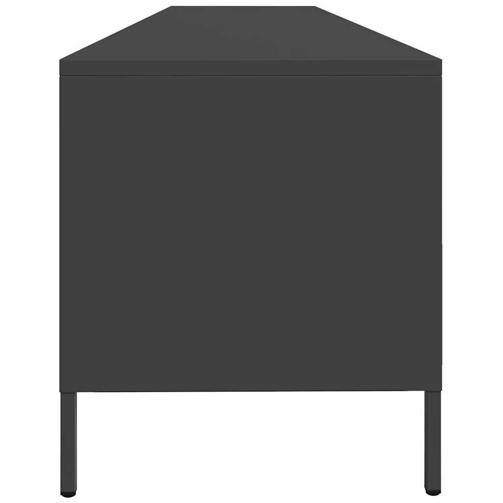 Dulap TV, negru, 202x39x43,5 cm, oțel laminat la rece GartenMobel Dekor