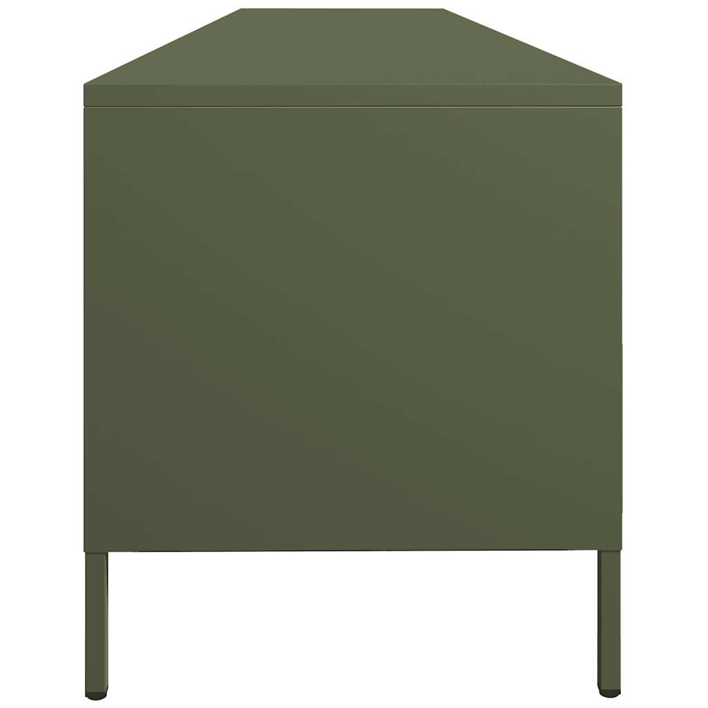 Dulap TV, verde măsliniu, 202x39x43,5 cm, oțel laminat la rece GartenMobel Dekor
