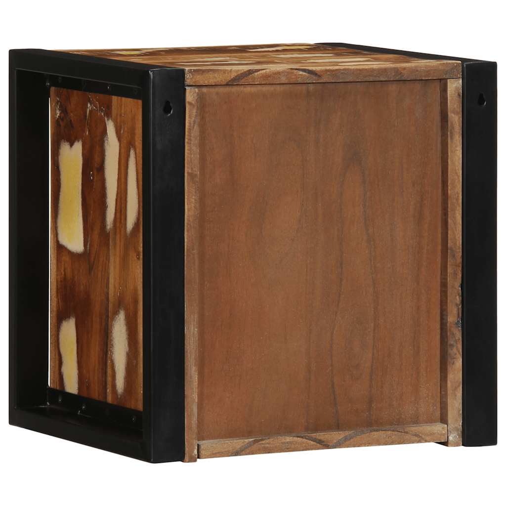 Noptiera multicolor 40x35x40 cm lemn masiv recuperat GartenMobel Dekor