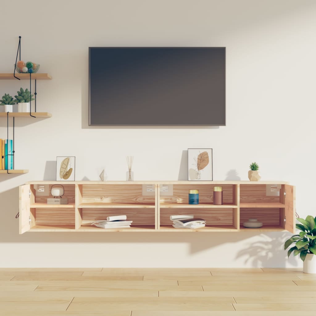 Dulapuri de perete, 2 buc., 80x30x30 cm, lemn masiv de pin GartenMobel Dekor