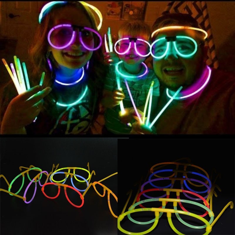 Ochelari luminescenti de petrecere, forma aviator, accesoriu neon, diverse culori culoare albastru MultiMark GlobalProd