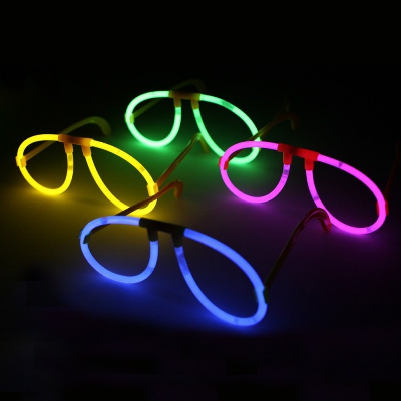 Ochelari luminescenti de petrecere, forma aviator, accesoriu neon, diverse culori culoare albastru MultiMark GlobalProd