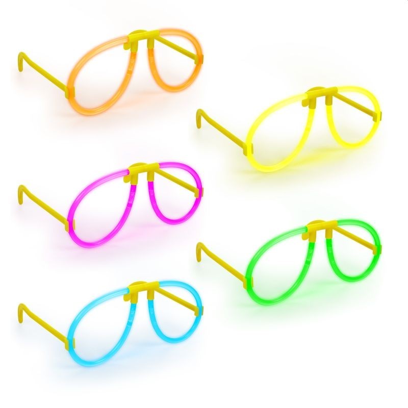 Ochelari luminescenti de petrecere, forma aviator, accesoriu neon, diverse culori culoare albastru MultiMark GlobalProd