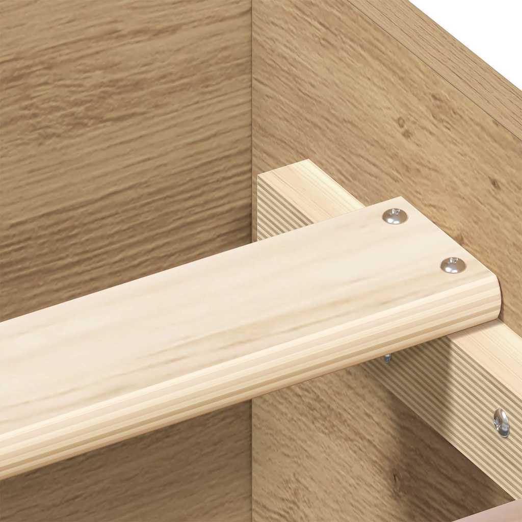 Cadru pat fără saltea Stejar Artisan 150x200cm Lemn prelucrat GartenMobel Dekor