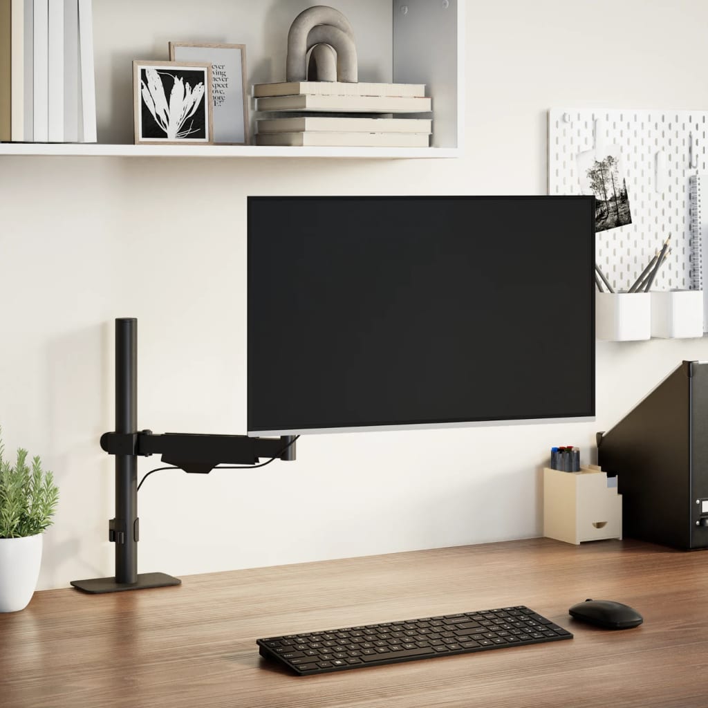 Braț unic de monitor ecran de max 27 inci arc cu gaz 10 kg GartenMobel Dekor