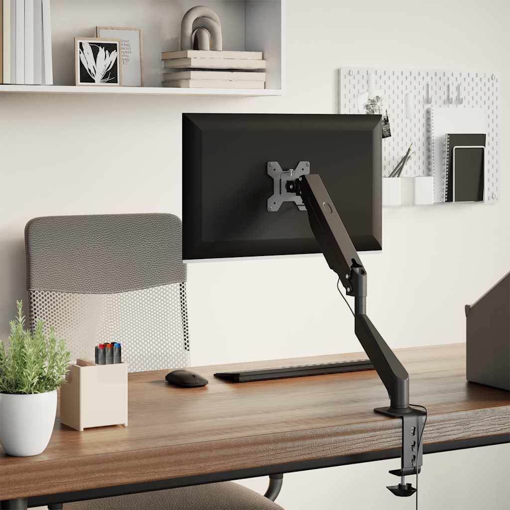 Braț unic de monitor ecran de max 27 inci cu arc de gaz 10 kg GartenMobel Dekor