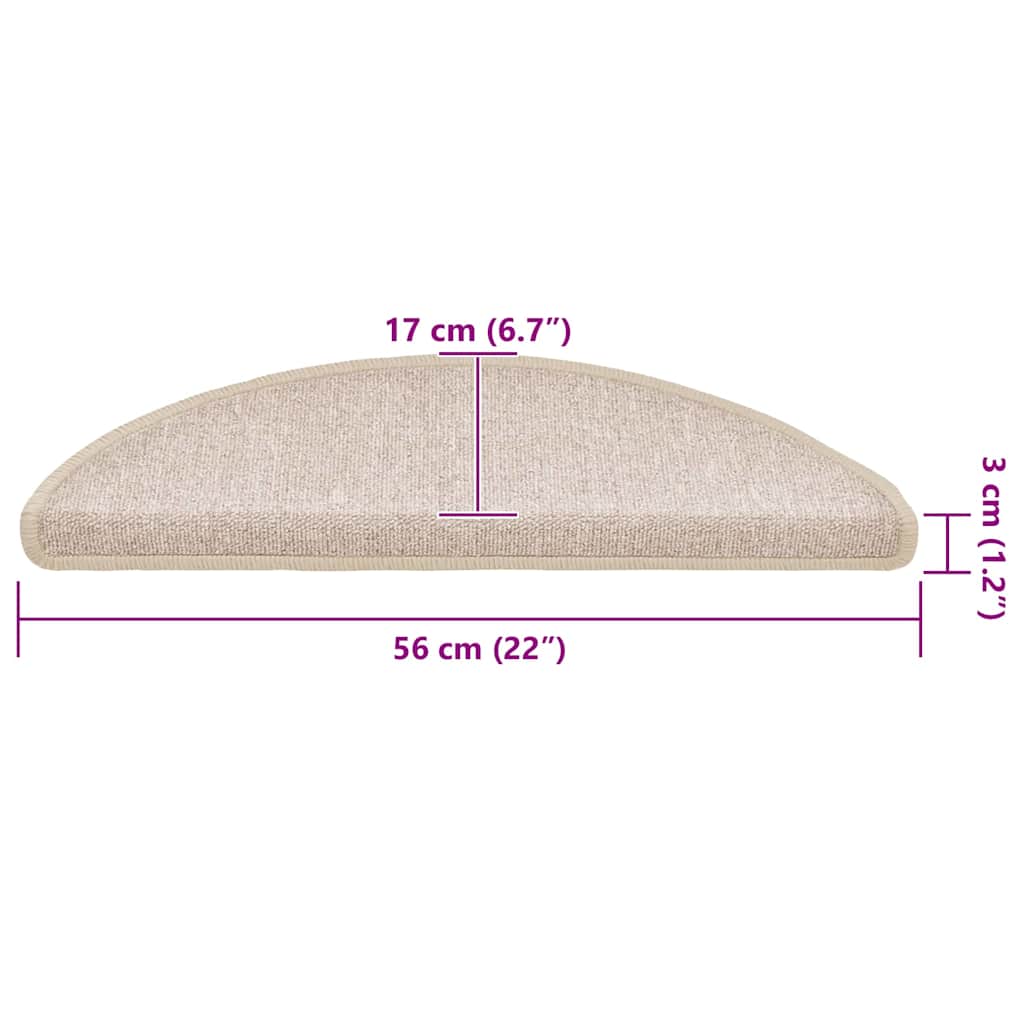 Covorașe scară 20 buc Taupe 56x17x3 cm GartenMobel Dekor