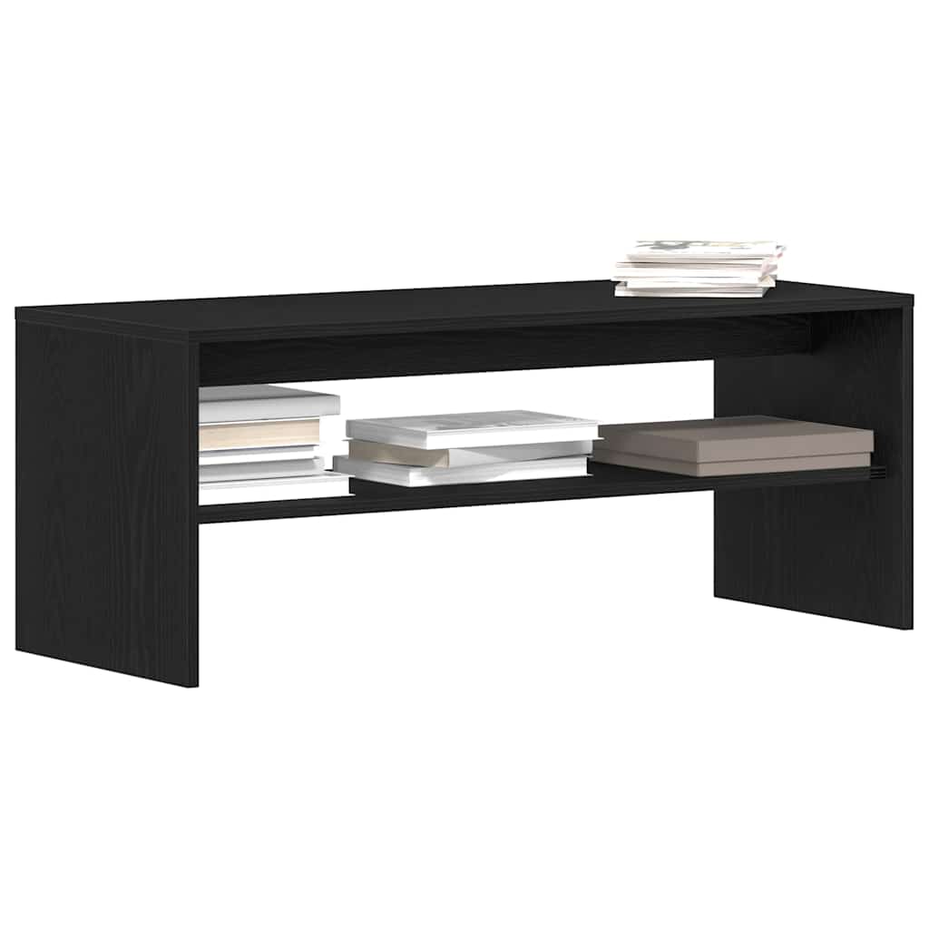 Dulap TV Stejar Negru 100x40x40 cm Lemn prelucrat GartenMobel Dekor