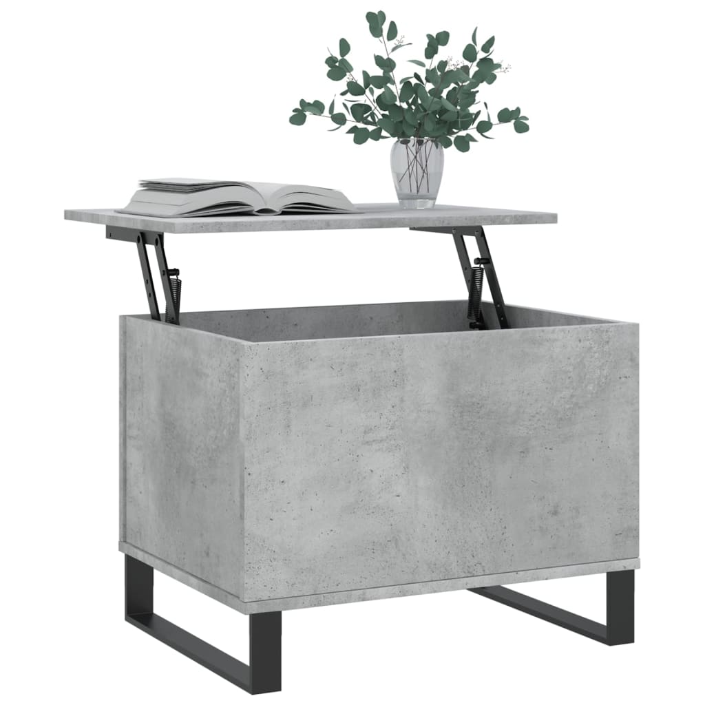 Măsuță de cafea, gri beton, 60x44,5x45 cm, lemn prelucrat GartenMobel Dekor