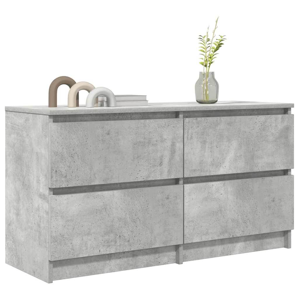 Comodă TV, gri beton, 100x35x54 cm, lemn prelucrat GartenMobel Dekor