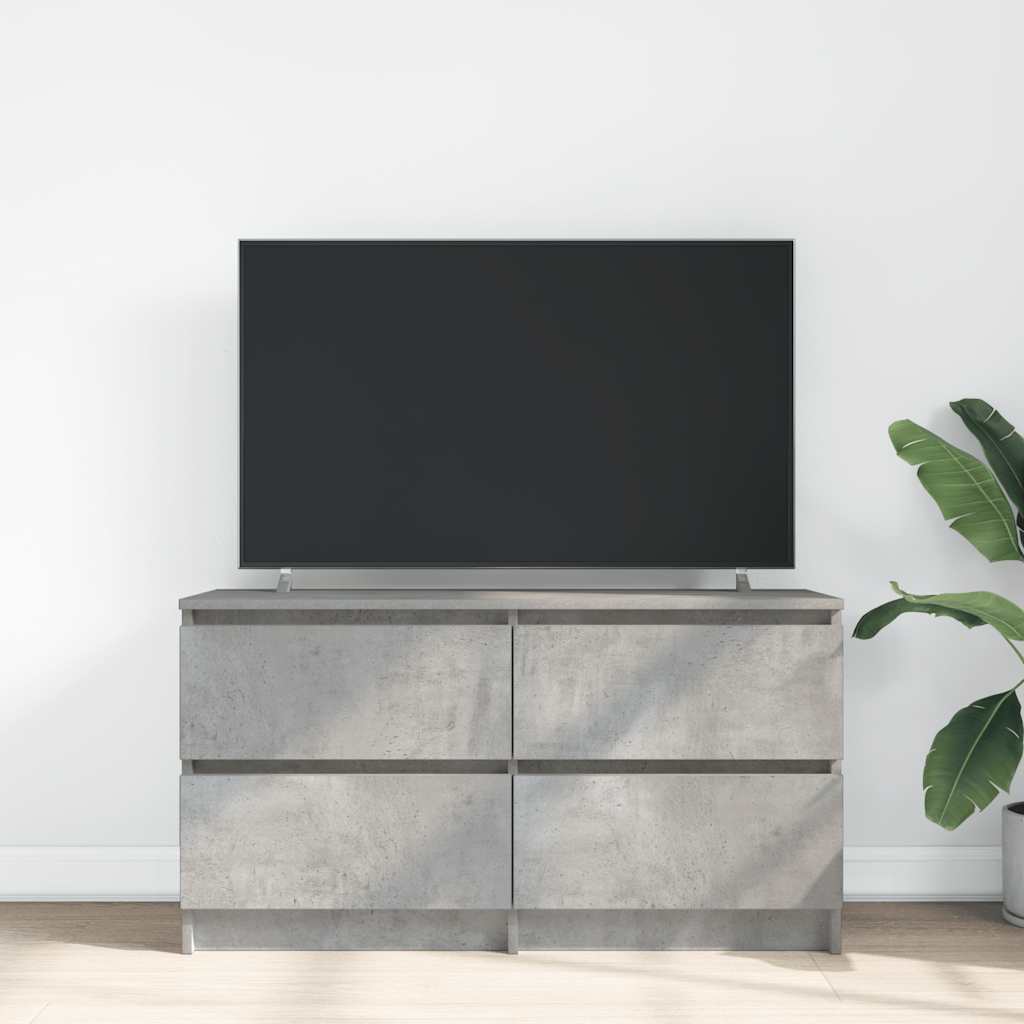 Comodă TV, gri beton, 100x35x54 cm, lemn prelucrat GartenMobel Dekor