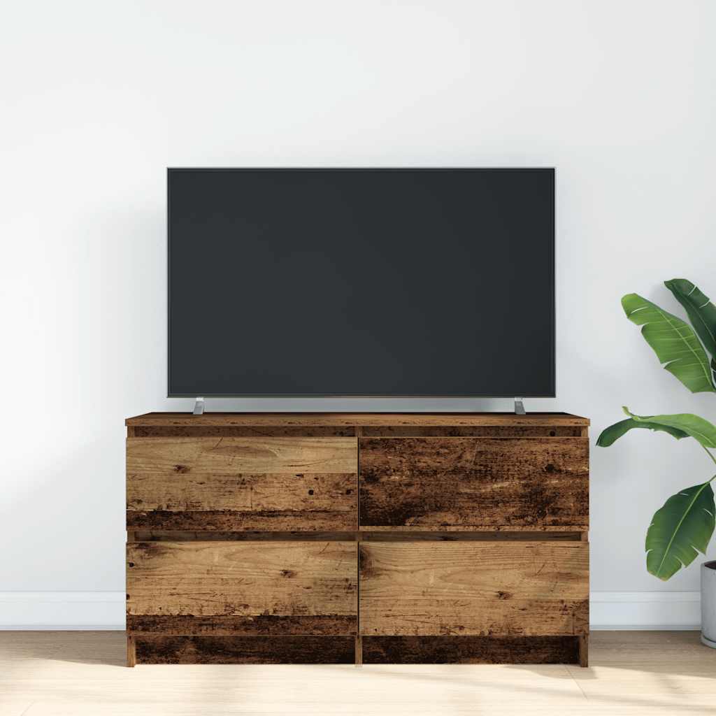 Comodă TV, lemn vechi, 100x35x54 cm, lemn prelucrat GartenMobel Dekor
