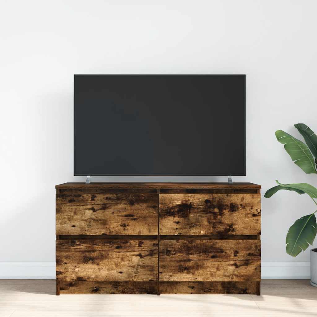 Comodă TV, stejar fumuriu, 100x35x54 cm, lemn compozit GartenMobel Dekor