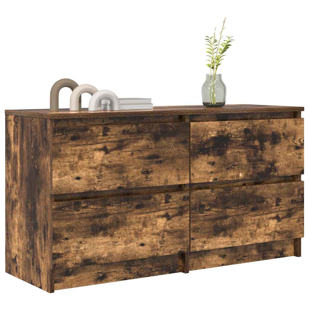 Comodă TV, stejar fumuriu, 100x35x54 cm, lemn compozit GartenMobel Dekor