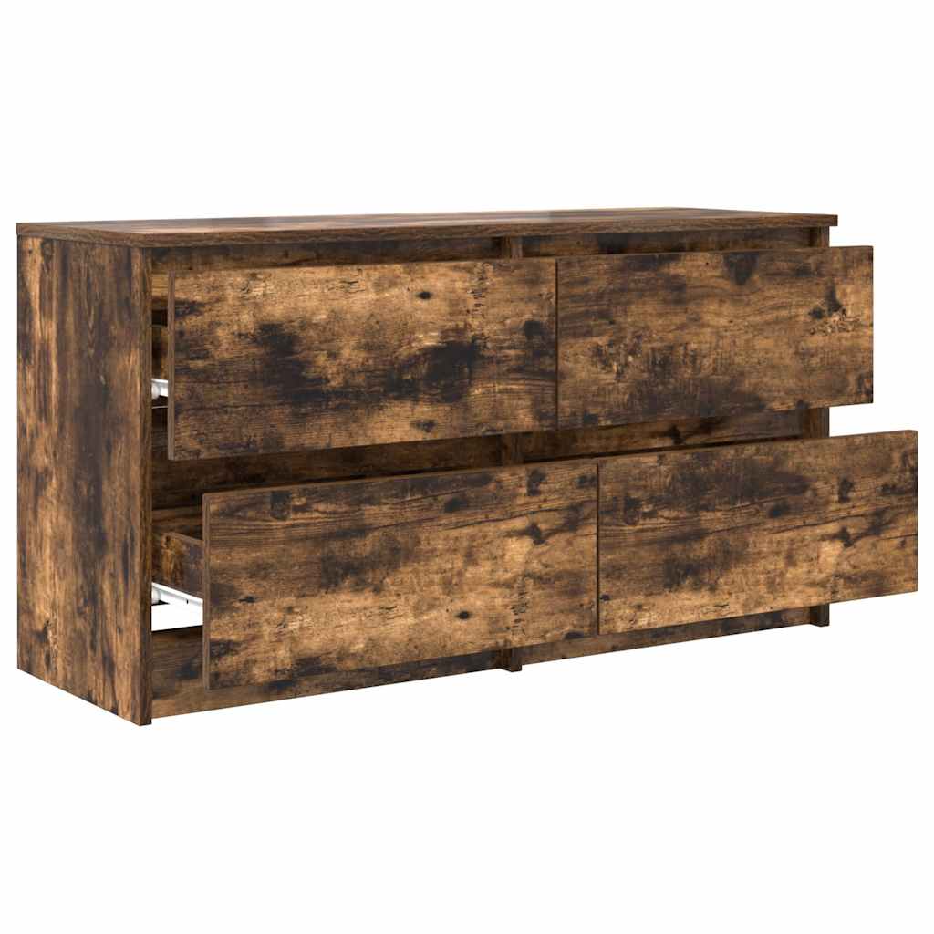 Comodă TV, stejar fumuriu, 100x35x54 cm, lemn compozit GartenMobel Dekor