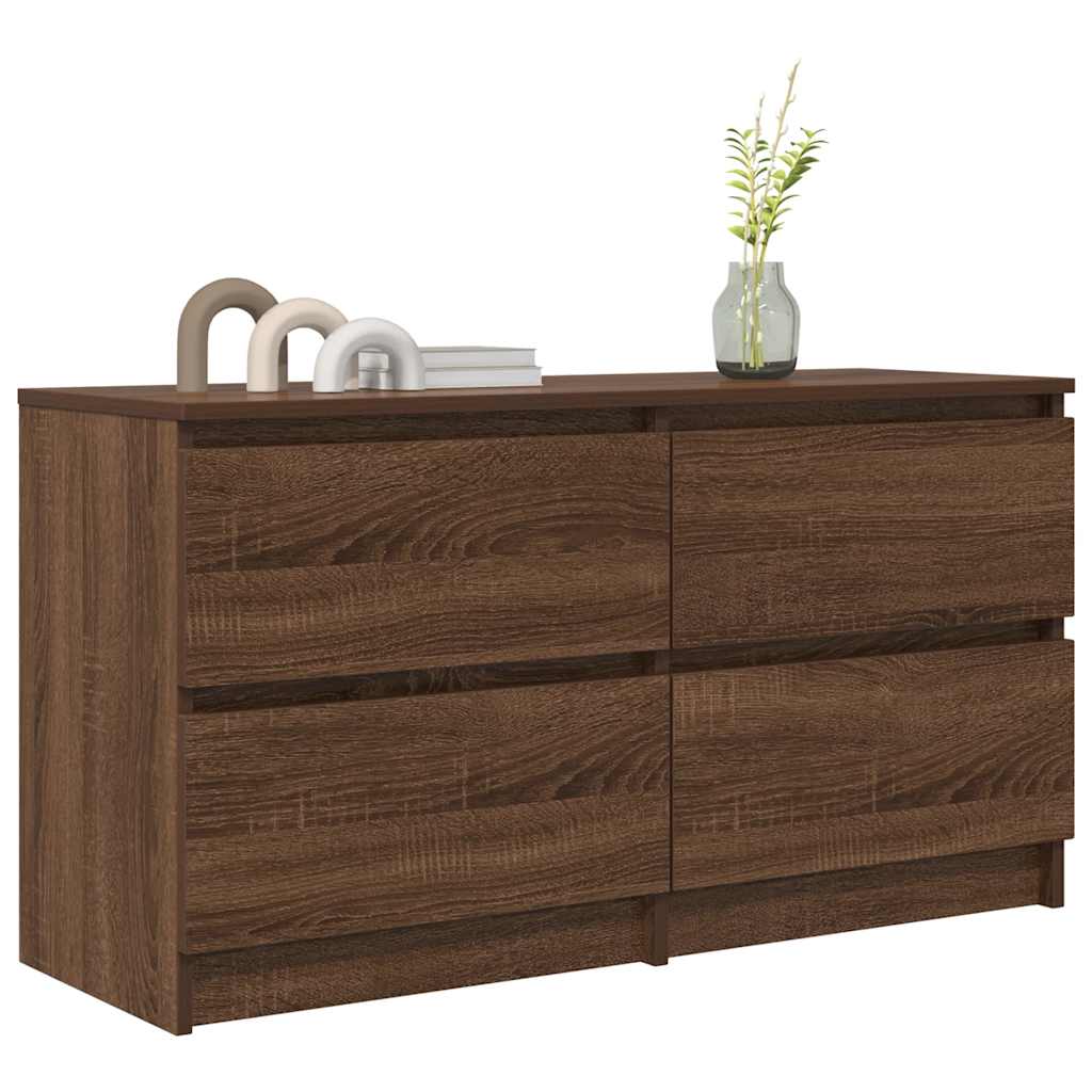 Comodă TV, stejar maro, 100x35x54 cm, lemn prelucrat GartenMobel Dekor