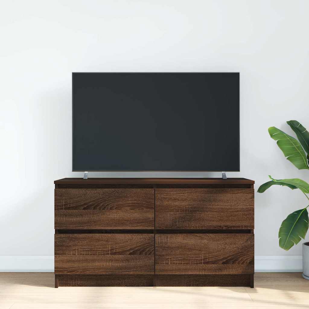 Comodă TV, stejar maro, 100x35x54 cm, lemn prelucrat GartenMobel Dekor