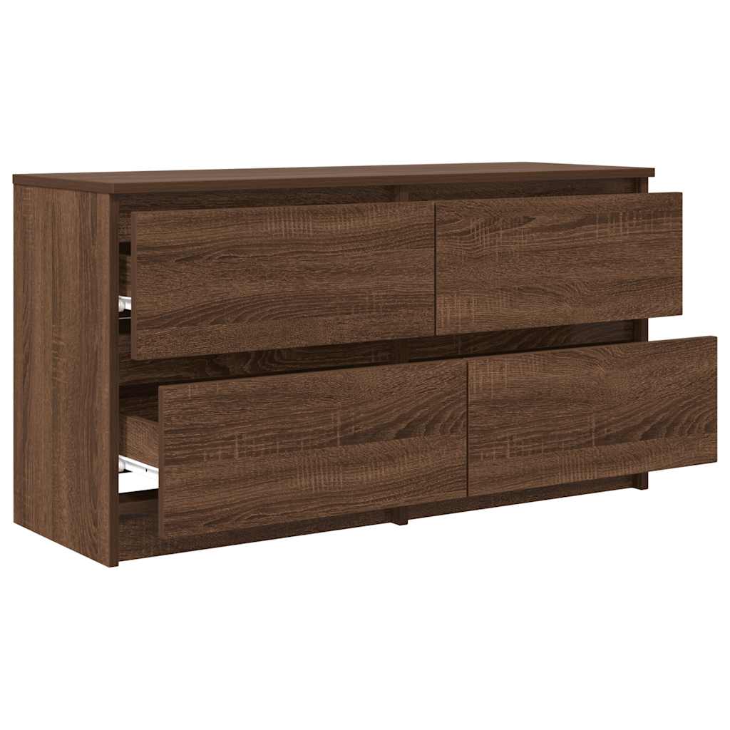 Comodă TV, stejar maro, 100x35x54 cm, lemn prelucrat GartenMobel Dekor