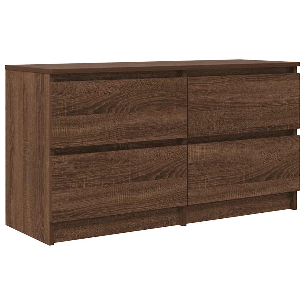 Comodă TV, stejar maro, 100x35x54 cm, lemn prelucrat GartenMobel Dekor