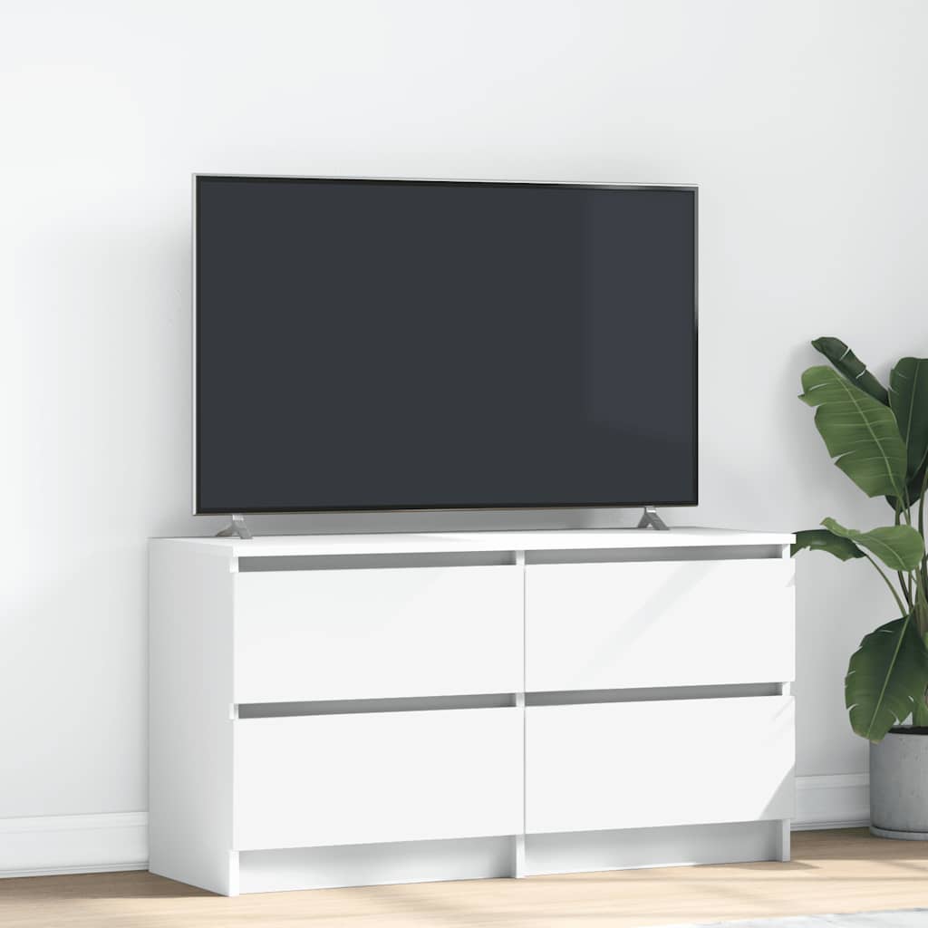 Dulap TV alb 100x35x54 cm lemn prelucrat GartenMobel Dekor