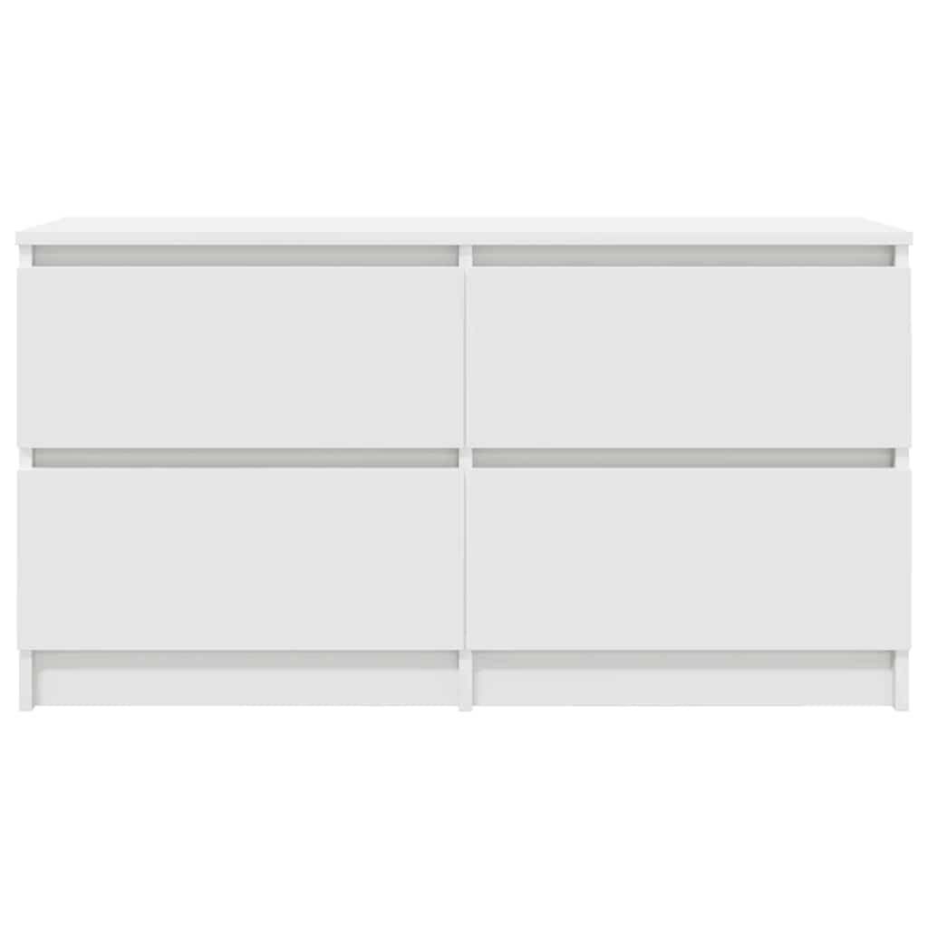 Dulap TV alb 100x35x54 cm lemn prelucrat GartenMobel Dekor