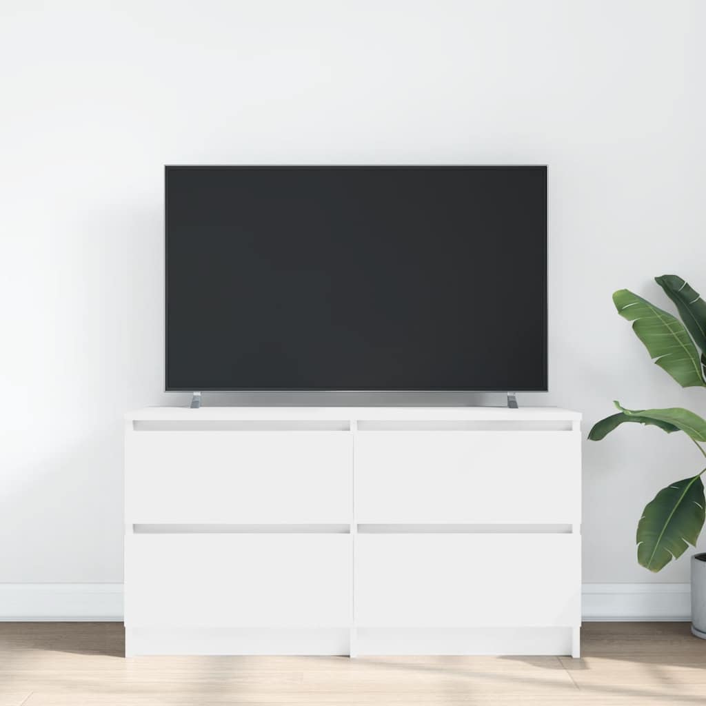 Dulap TV alb 100x35x54 cm lemn prelucrat GartenMobel Dekor