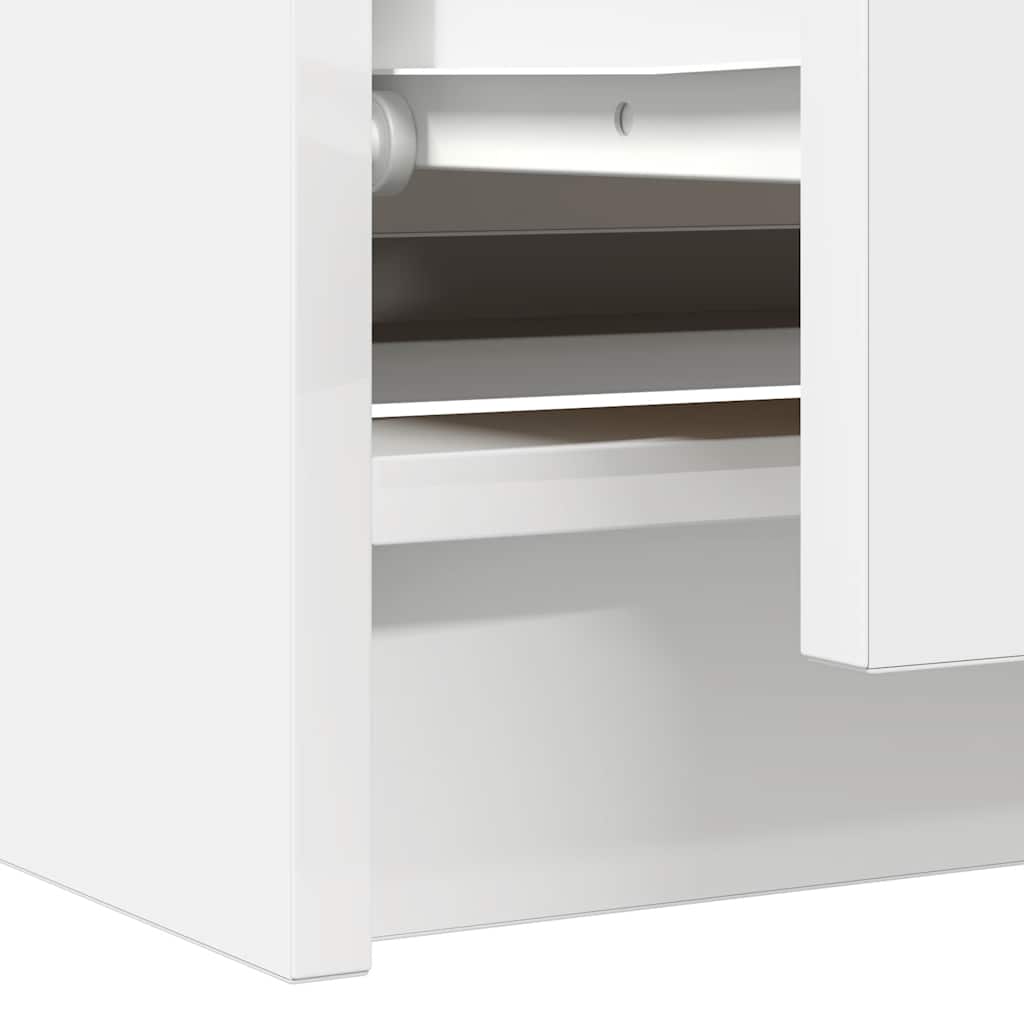 Dulap TV alb 100x35x54 cm lemn prelucrat GartenMobel Dekor