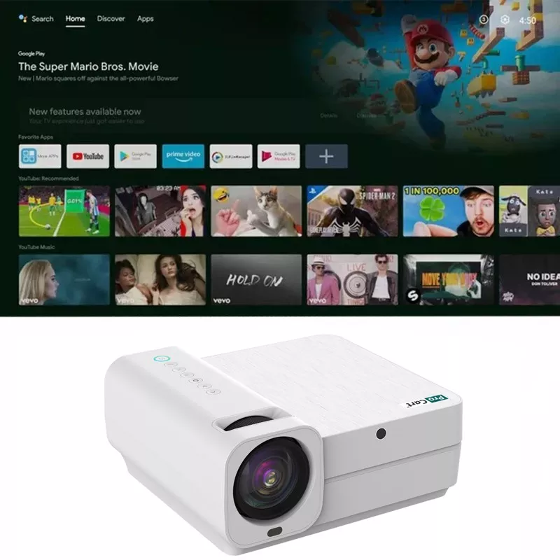 Video proiector 4k wifi home theater, google play, hdmi, usb, 7000 lm, av, micro sd, telecomanda MultiMark GlobalProd