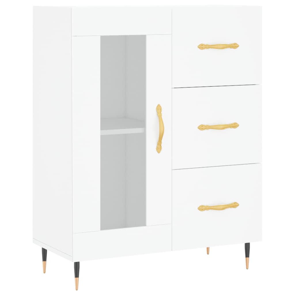 Dulap înalt, alb, 69,5x34x180 cm, lemn compozit GartenMobel Dekor