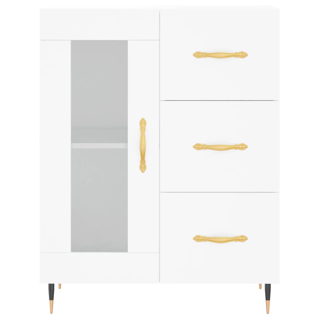 Dulap înalt, alb, 69,5x34x180 cm, lemn compozit GartenMobel Dekor