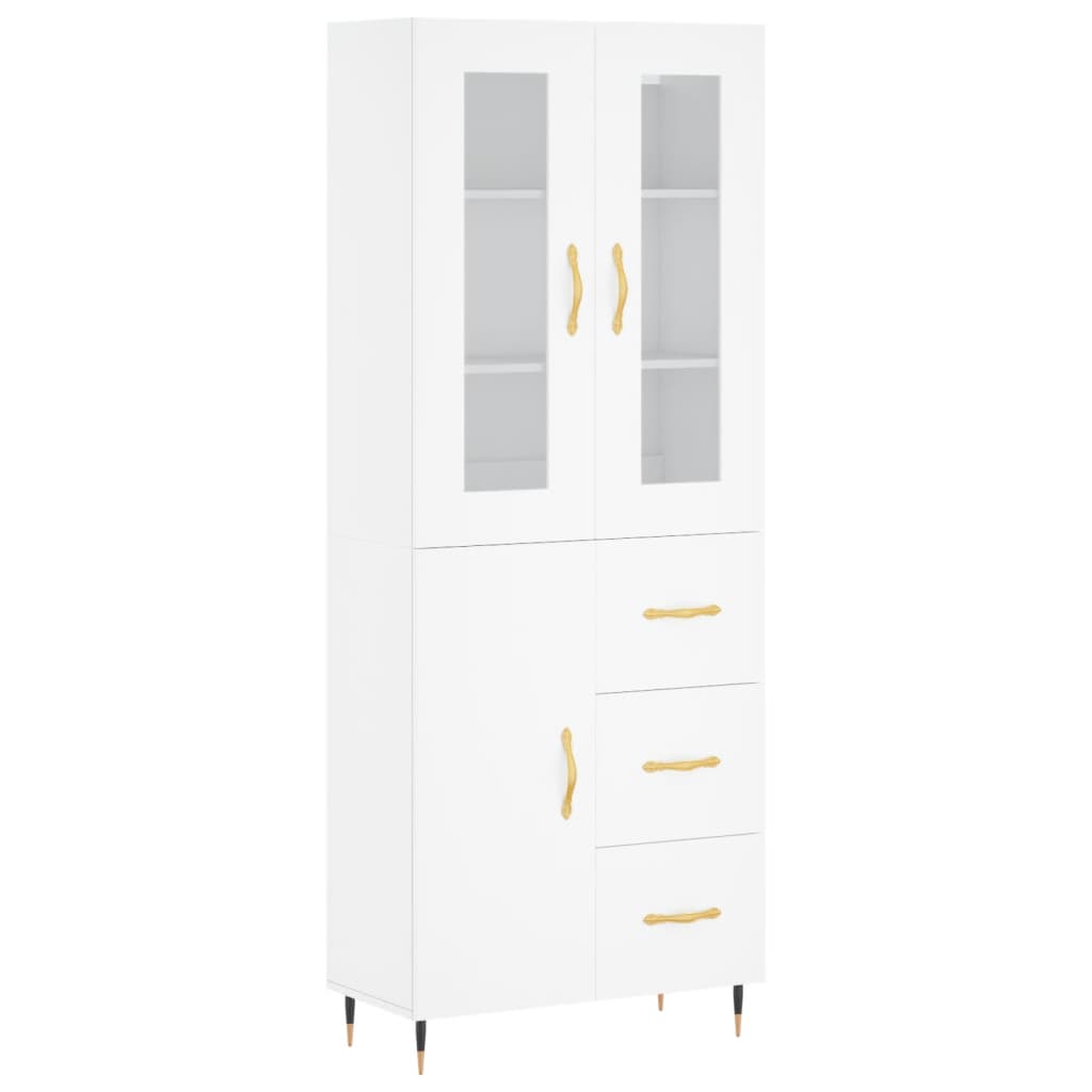 Dulap înalt, alb, 69,5x34x180 cm, lemn compozit GartenMobel Dekor
