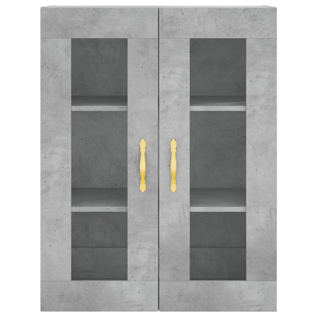 Dulap înalt, gri beton, 69,5x34x180, lemn compozit GartenMobel Dekor
