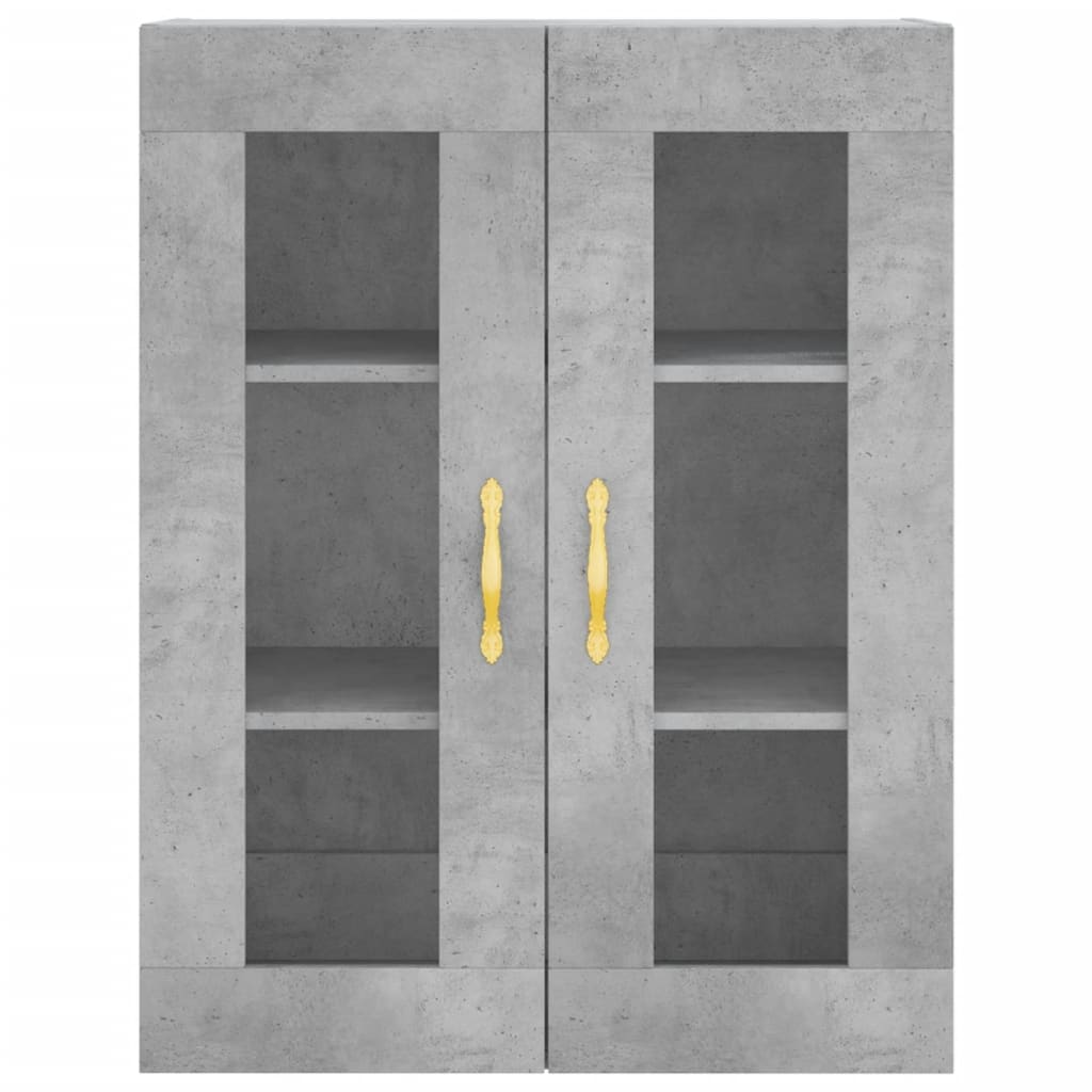 Dulap înalt, gri beton, 69,5x34x180, lemn compozit GartenMobel Dekor