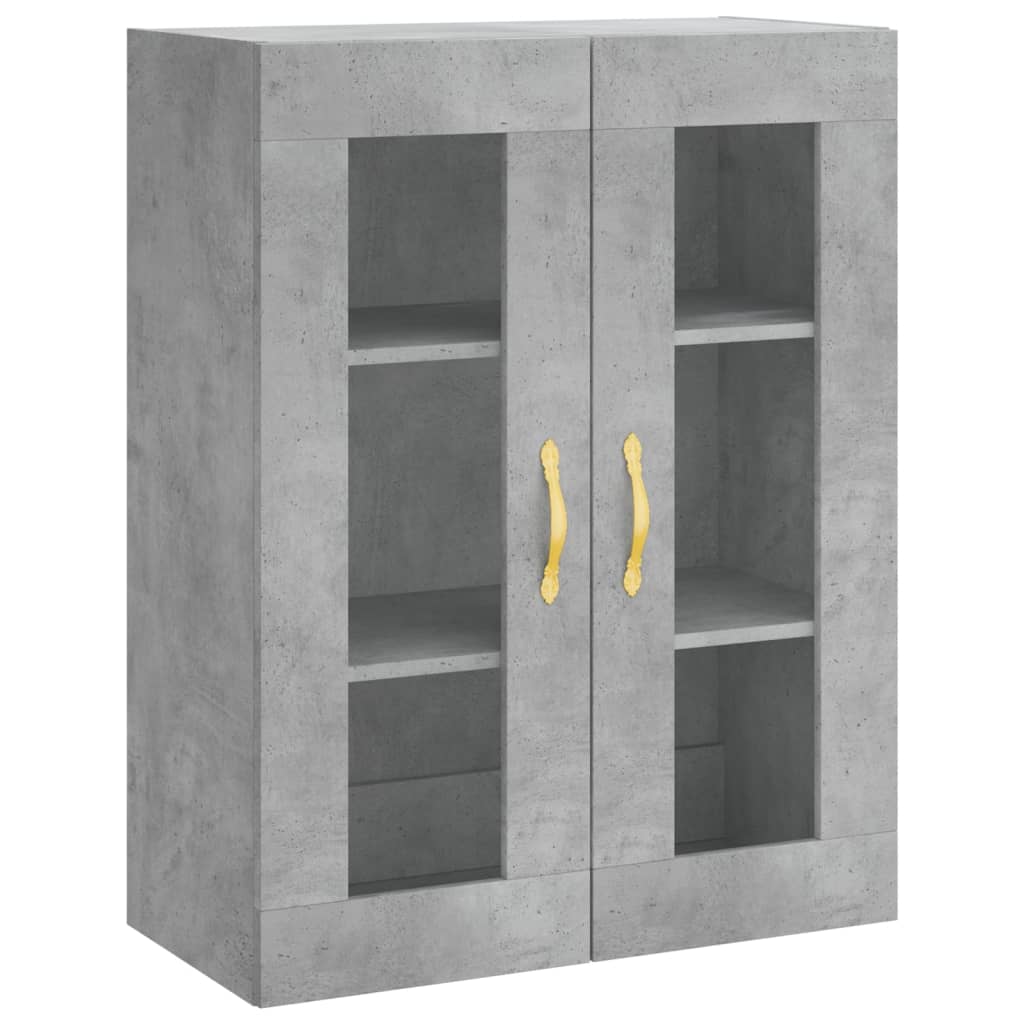 Dulap înalt, gri beton, 69,5x34x180, lemn compozit GartenMobel Dekor