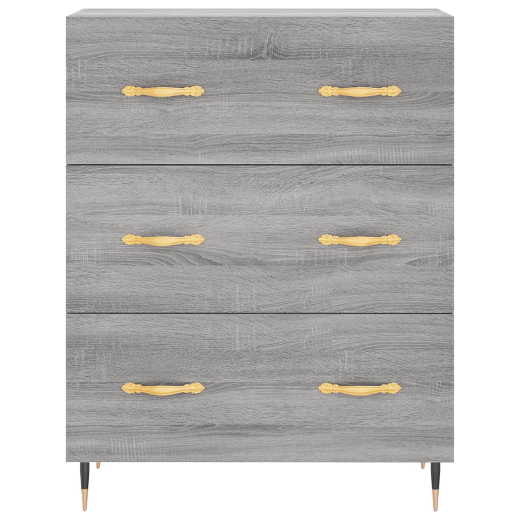 Dulap înalt, gri sonoma, 69,5x34x180 cm, lemn compozit GartenMobel Dekor