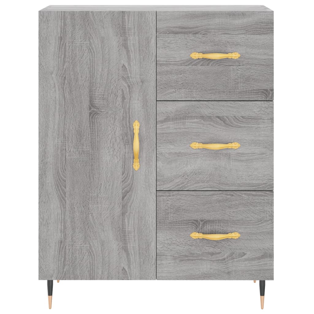 Dulap înalt, gri sonoma, 69,5x34x180 cm, lemn compozit GartenMobel Dekor