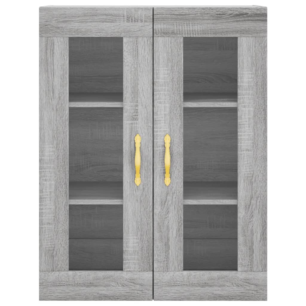 Dulap înalt, gri sonoma, 69,5x34x180 cm, lemn compozit GartenMobel Dekor