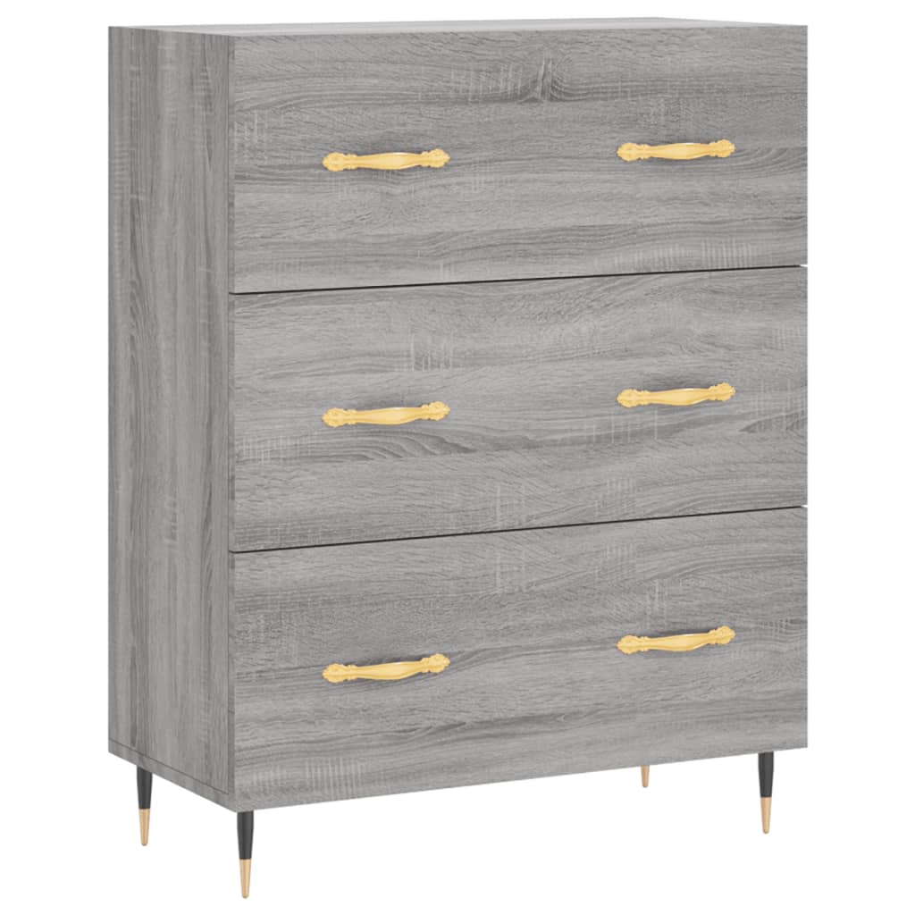 Dulap înalt, gri sonoma, 69,5x34x180 cm, lemn compozit GartenMobel Dekor