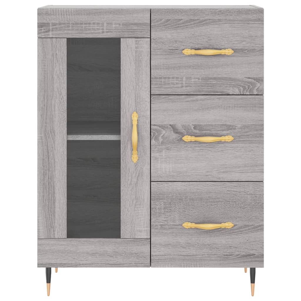 Dulap înalt, gri sonoma, 69,5x34x180 cm, lemn compozit GartenMobel Dekor
