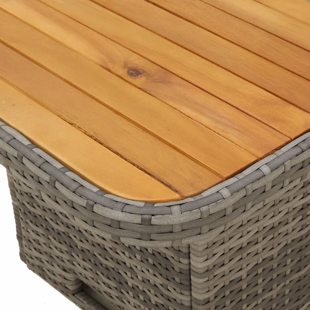 Set mobilier de grădină cu perne, 5 piese, gri, poliratan GartenMobel Dekor