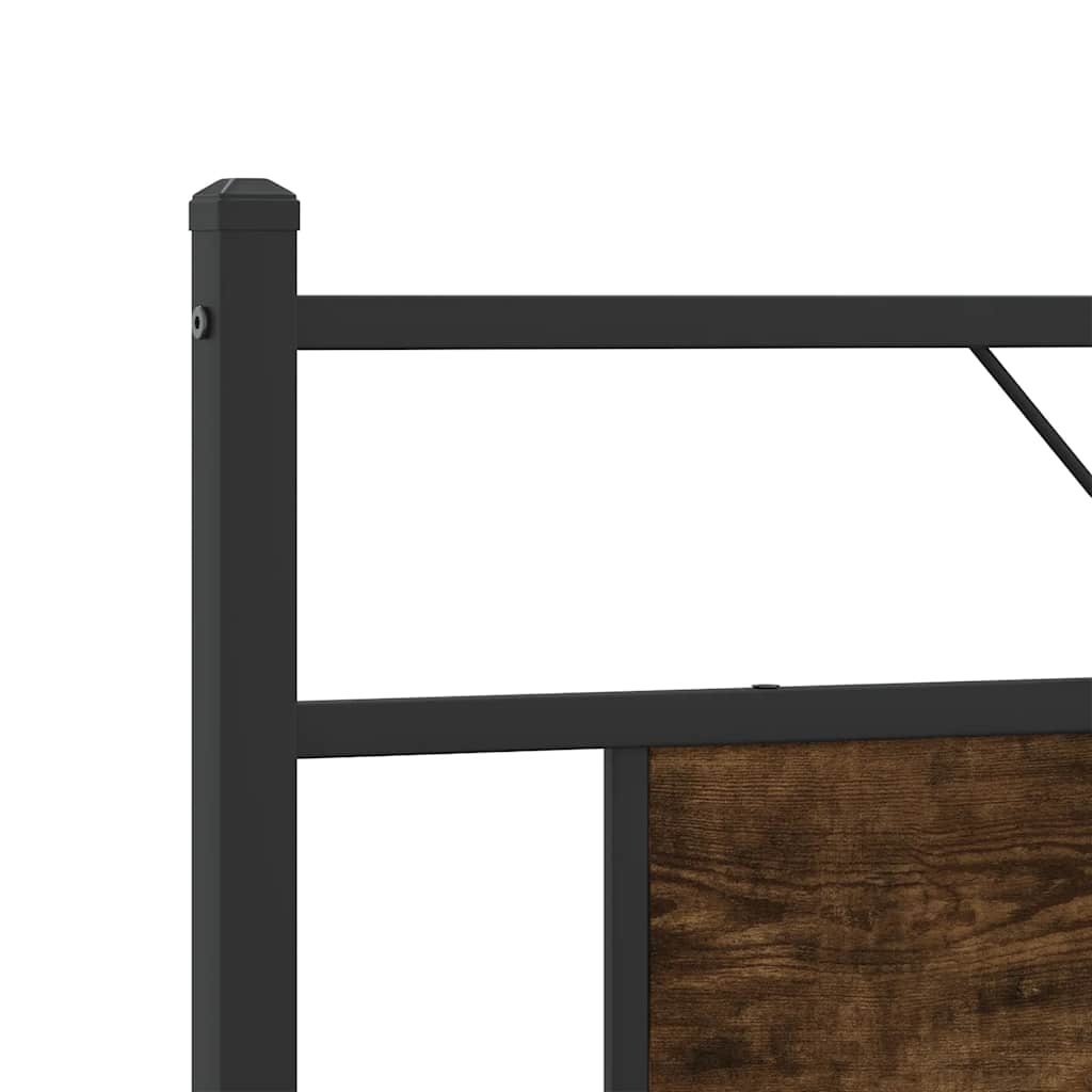 Cadru de pat fără saltea Stejar afumat 160x200cm Lemn prelucrat GartenMobel Dekor