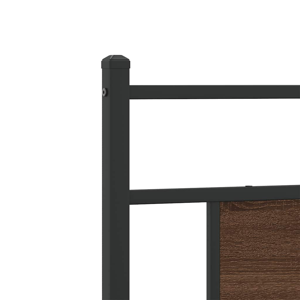 Cadru pat fără saltea, stejar maro 75x190 cm lemn prelucrat GartenMobel Dekor