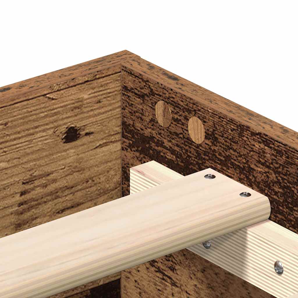 Cadru de pat fără saltea Lemn vechi 150x200 cm Lemn prelucrat GartenMobel Dekor