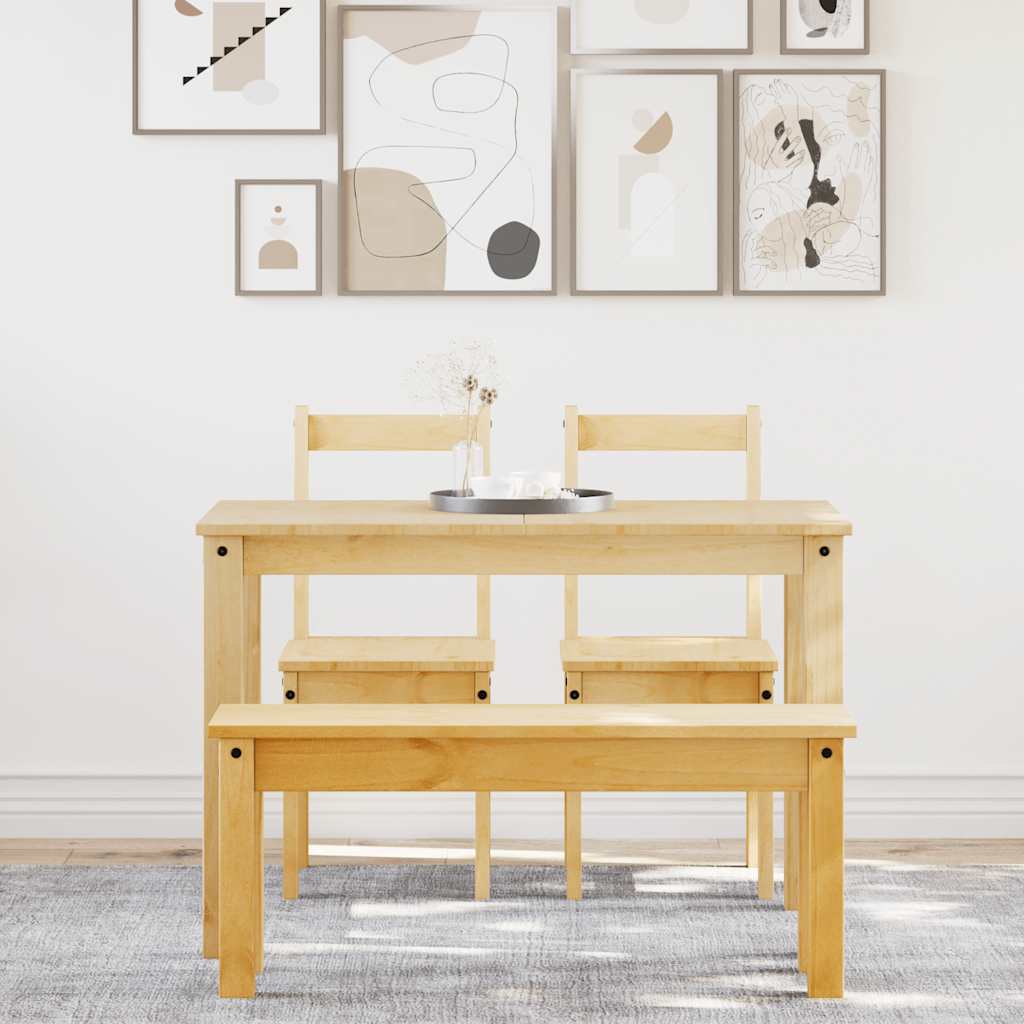 Set de sufragerie 4 piese „Panama” din lemn masiv de pin GartenMobel Dekor