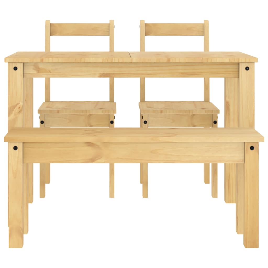Set de sufragerie 4 piese „Panama” din lemn masiv de pin GartenMobel Dekor