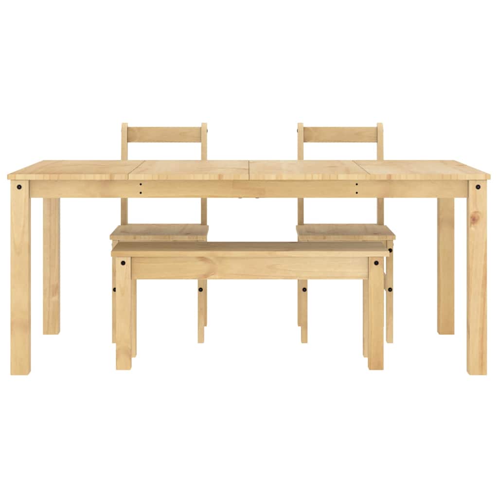 Set de sufragerie 4 piese „Panama” din lemn masiv de pin GartenMobel Dekor
