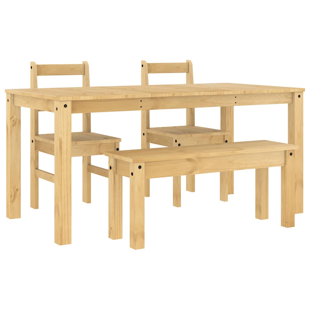Set de sufragerie 4 piese „Panama” din lemn masiv de pin GartenMobel Dekor